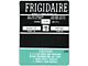 Full Size Chevy Air Conditioning Compressor Decal, Frigidaire, 1966