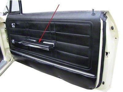 Full Size Chevy Armrest Pads, 2-Door Hardtop & Convertible,Impala & Caprice, Black, 1965-1967