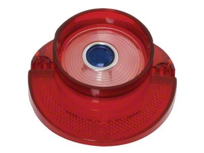 Full Size Chevy Back-Up Light Lens, Red & Clear w/Blue Dot, Impala/Bel Air/Biscayne, 1964