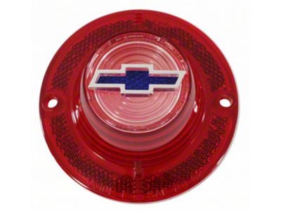 Full Size Chevy Back-Up Light Lens, With Blue Dot Bowtie Logo, 1962