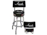 Full Size Chevy Bar Stool, With Backrest & Impala Script Logo