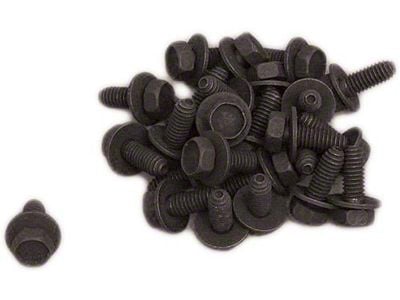 Body & Fender Bolts,Black,25 Pcs,58-72