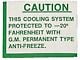 Full Size Chevy Caution Cooling System Decal, 1958-1962