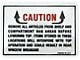 Full Size Chevy Convertible Top Caution Decal, 1964-1968 (Impala Convertible)