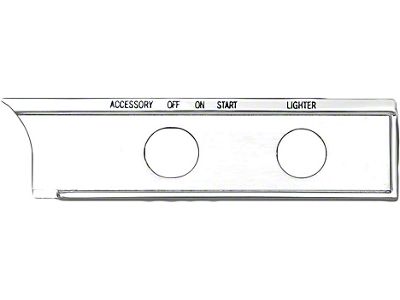 Full Size Chevy Dash Trim, Ignition & Cigarette Section, For Cars Without Air Conditioning, Impala, 1965-1966