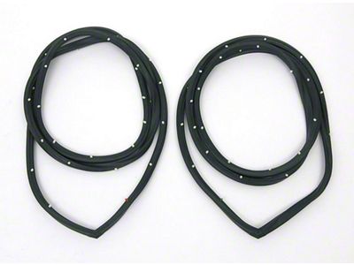 Full Size Chevy Door Weatherstrip, Rear, 4-Door Sedan, 1965-1966