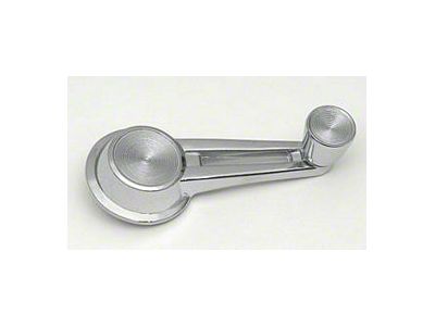 Full Size Chevy Door Window Handle, With Chrome Knob, 1965-1966