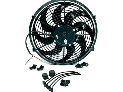 Full Size Chevy Electric Cooling Fan, Reversible 14, Black, 1958-1972