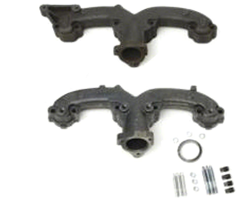 Ecklers Exhaust Manifolds, 2 W/Generator Bracket, SB, 55-72