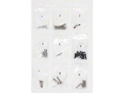 Full Size Chevy Exterior Trim Screw Set, Impala, 1967