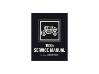 Full Size Chevy Fisher Body Service Manual, 1985