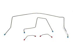 Full Size Chevy Front Brake Line Set, Power, Stainless Steel, 1962-1964