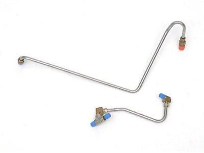 Full Size Chevy Fuel Lines, Pump To Carburetor, Stainless Steel, With 2 x 4bbl, 1962