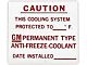 Full Size Chevy GM Dealer Installed Anti-Freeze InformationDecal, 1960-1975