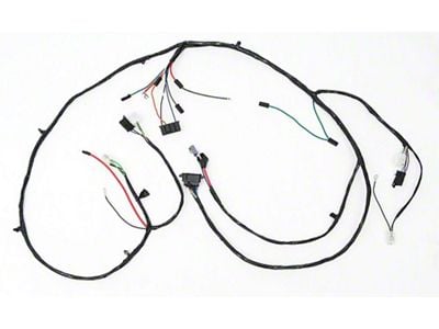 Full Size Chevy Headlight & Alternator Wiring Harness, V8, With Warning, Lights, 1967