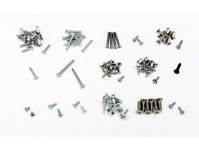 Full Size Chevy Interior Screw Set, 2-Door Hardtop, Impala,1964 (Impala Sports Coupe, Two-Door)