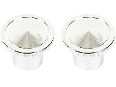 Chrome outer radio knobs,1964-1966