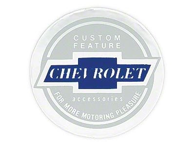 Full Size Chevy Seat Belt Buckle Bowtie Logo Decal, 1961-1963