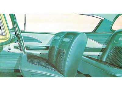 Full Size Chevy Seat Cover Set, 2-Door Hardtop, Bel Air, 1958