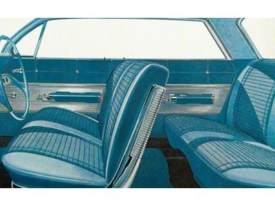 Full Size Chevy Seat Cover Set, 4-Door Hardtop, Impala, 1961 (Impala Coupe, Four-Door)