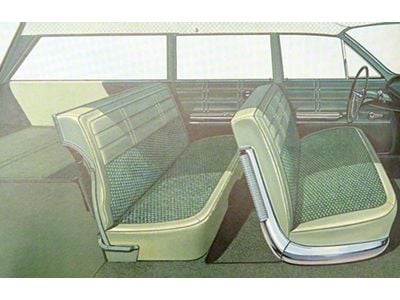 Full Size Chevy Seat Cover Set, 6-Passenger, Impala Wagon, 1963 (Impala Station Wagon, Four-Door)