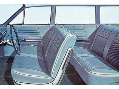 Full Size Chevy Seat Cover Set, 6-Passenger, Impala Wagon, 1964