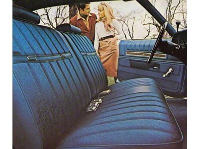 Full Size Chevy Seat Cover Set, Bench Cloth, 2-Door Hardtop, Impala, 1971 (Impala Sports Coupe, Two-Door)