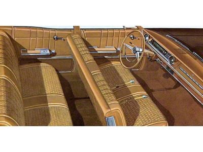 Full Size Chevy Seat Cover Set, Cloth, 4-Door Sedan, Impala, 1965