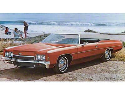 Full Size Chevy Seat Cover Set, Split Bench Vinyl, Convertible, Impala, 1971-1972 (Impala Convertible)