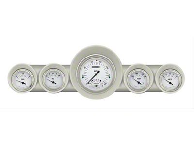 Classic Instruments Full Size Chevy Speedtachular Custom Gauge Set, White Hot, 1959-1960