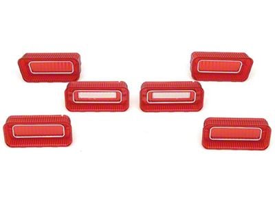 Taillight & Back-Up Light Lens Set,1969 6-Piece Set