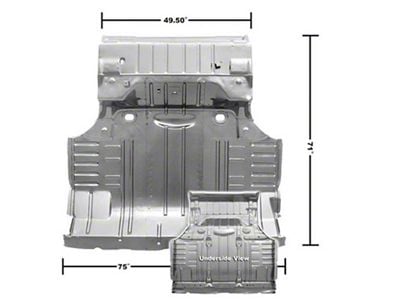 OPR Full Size Chevy Trunk Floor, Complete, 1965