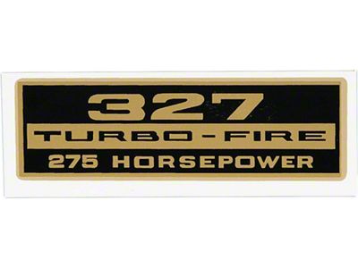 Valve Cover Decal,327ci/275hp Turbo-Fire,58-64