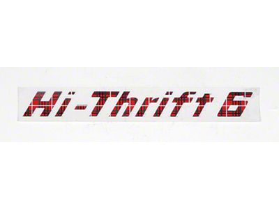 Full Size Chevy Valve Cover Decal, Hi-Thrift 6, 1959-1961