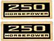 Full Size Chevy Valve Cover Decals, 327ci/250hp, 1963-1965