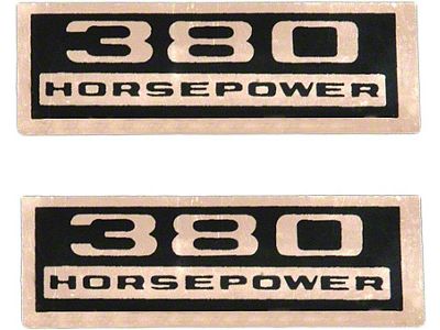 Full Size Chevy Valve Cover Decals, 409ci/380hp, 1962