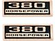 Full Size Chevy Valve Cover Decals, 409ci/380hp, 1962