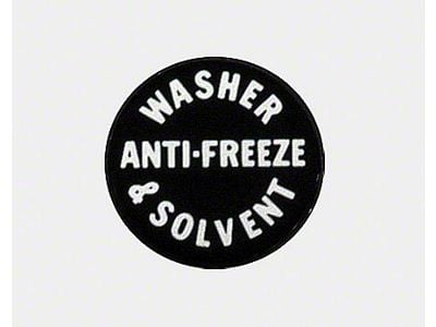 Full Size Chevy Washer Filler Bottle Cap Decal, 1961-1969