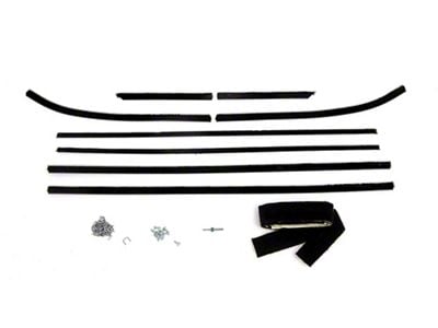 Full Size Chevy Window Felt Kit, 2-Door Hardtop, Impala, 1958 (Impala Sports Coupe)