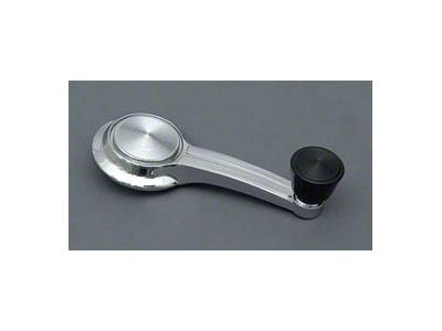 Full Size Chevy Window Handle, With Black Knob, Biscayne, 1965-1966 (Biscayne Sedan, Two & Four-Door)