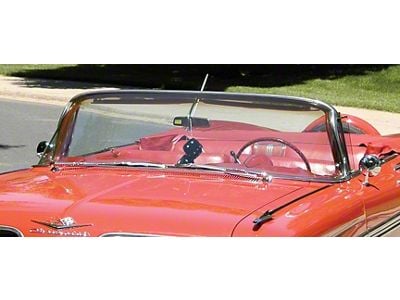 Full Size Chevy Windshield, Clear, 2-Door Hardtop & Convertible, Impala, 1963-1964