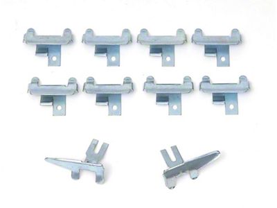 Full Size Chevy Windshield Lower Reveal Molding Clips, Front, 1963-1964