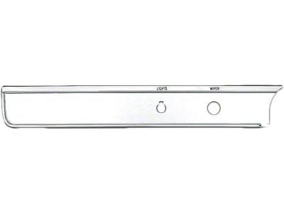 Full Size Chevy Dash Trim, Lights & Wiper Section, For CarsWithout Air Conditioning, Impala, 1965-1966