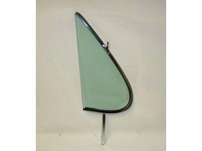 Full Size Chevy Vent Glass Assembly, Left, Green Tinted, 1961-1962 Bel Air, Impala Hardtop & Convertible, 1961-1962