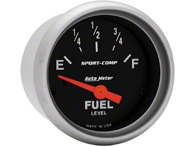 Gas Gauge, 2-1/16, 0-90 OHM, Sports Comp, Auto Meter