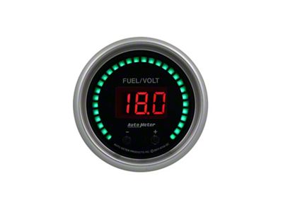 Auto Meter Sport-Comp Series 2-1/16-Inch Elite Digital Two Channel Fuel Level/Voltmeter Gauge