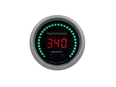 Auto Meter Sport-Comp Series 2-1/16-Inch Elite Digital Two Channel Fluid Temperature Gauge