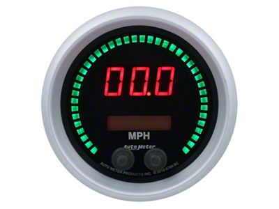 Auto Meter Sport-Comp Series 3-3/8-Inch Programmable Speedometer; 260 MPH / 260 KM/H