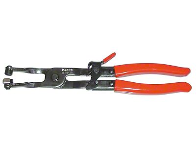 Gedore Tools Hose Clip Plier with Ratchet Locking Mechanism; Straight