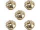 Gold Crown Plastic Tire Valve Stem Cap Set, 5 Pieces